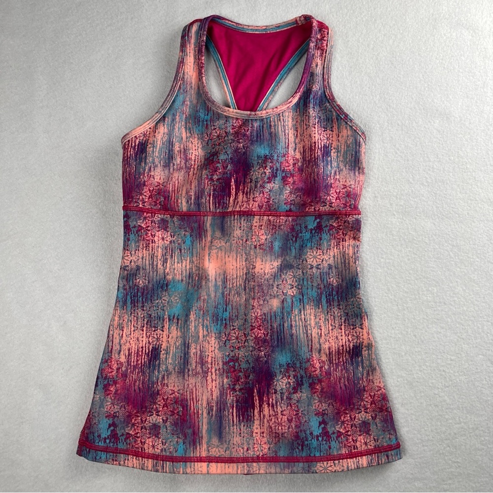 Ivivva Lululemon Kids Racerback Tank Top Pink Blue Purple Youth Sz 12